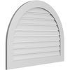 Ekena Millwork Round Top Surface Mount PVC Gable Vent: Functional, w/ 3-1/2"W x 1"P Standard Frame, 42"W x 32"H GVPRT42X3201SF